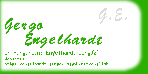 gergo engelhardt business card